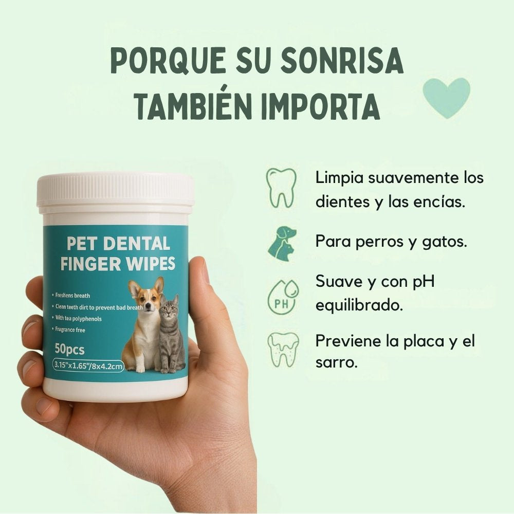 DentaFresh - Toallitas de Limpieza y Protección Dental para Perros