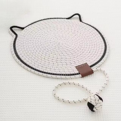 Alfombra de rascado y diversión con forma de gato