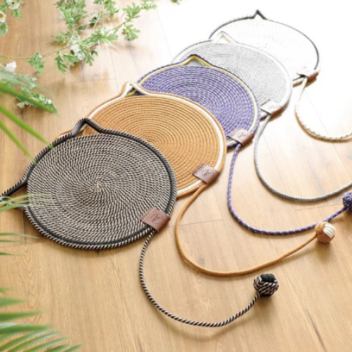 Alfombra de rascado y diversión con forma de gato