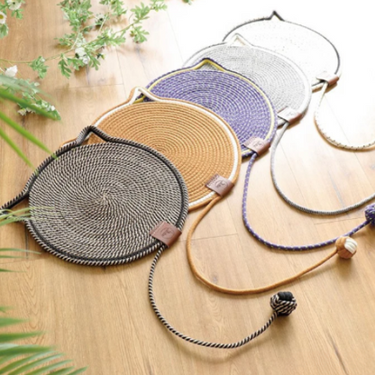 Alfombra de rascado y diversión con forma de gato