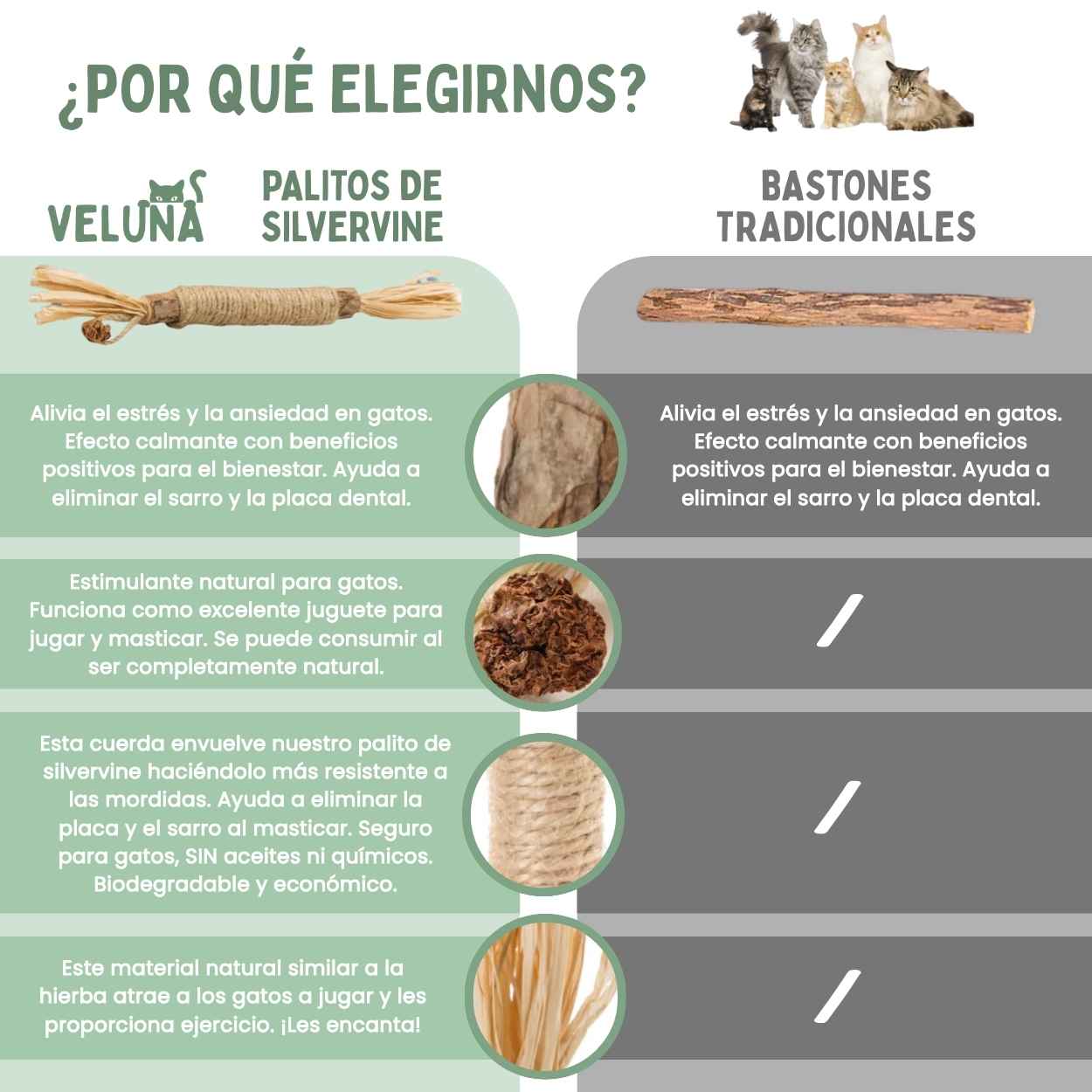 Palitos Dentales de Silvervine para Gatos