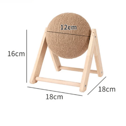 Bola rascadora de sisal para estimular a tu gato