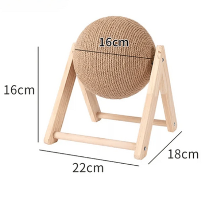 Bola rascadora de sisal para estimular a tu gato